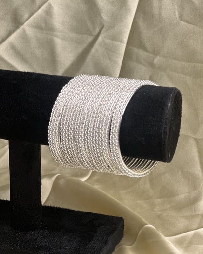 Textured Silver Bangles