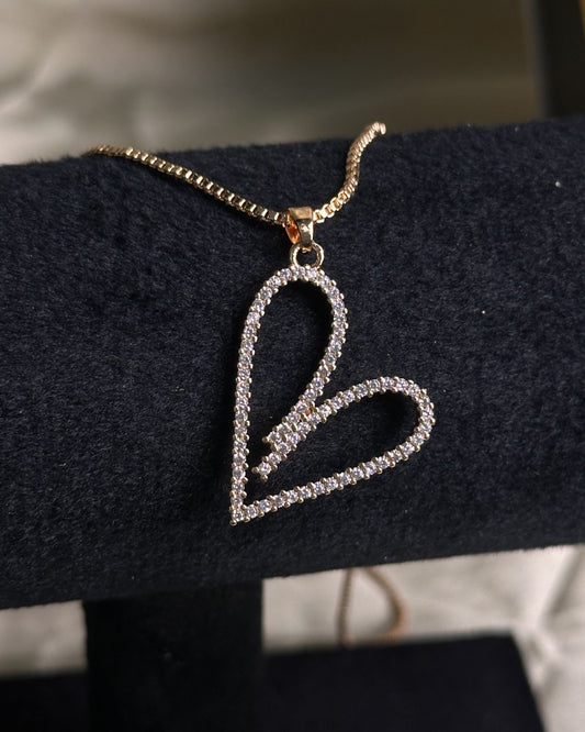 Long Heart Necklace