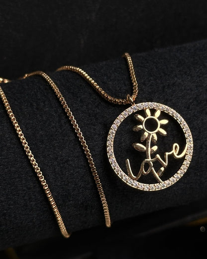 Long Love Ring  Necklace
