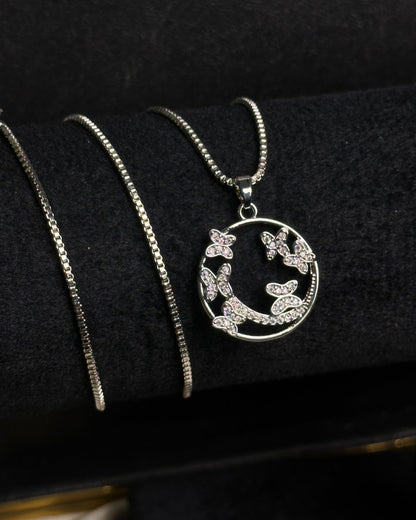 Long Ring Butterfly Necklace