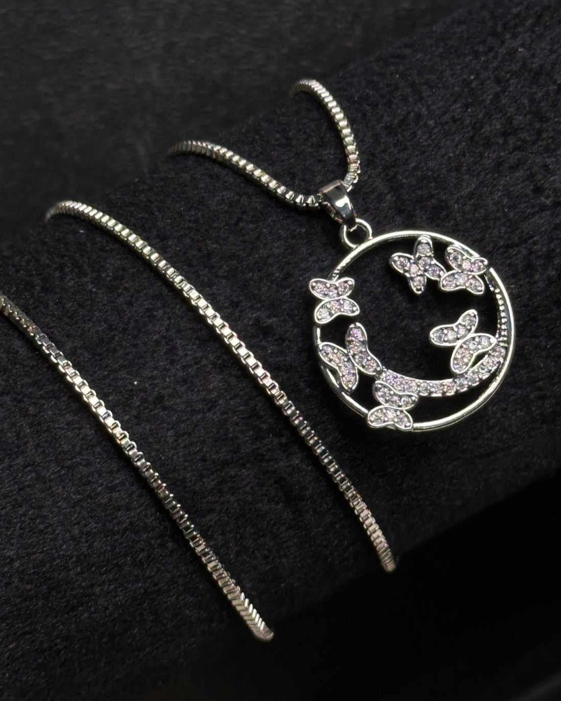 Long Ring Butterfly Necklace