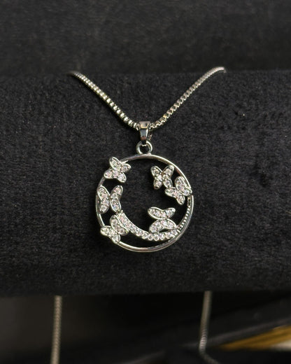 Long Ring Butterfly Necklace