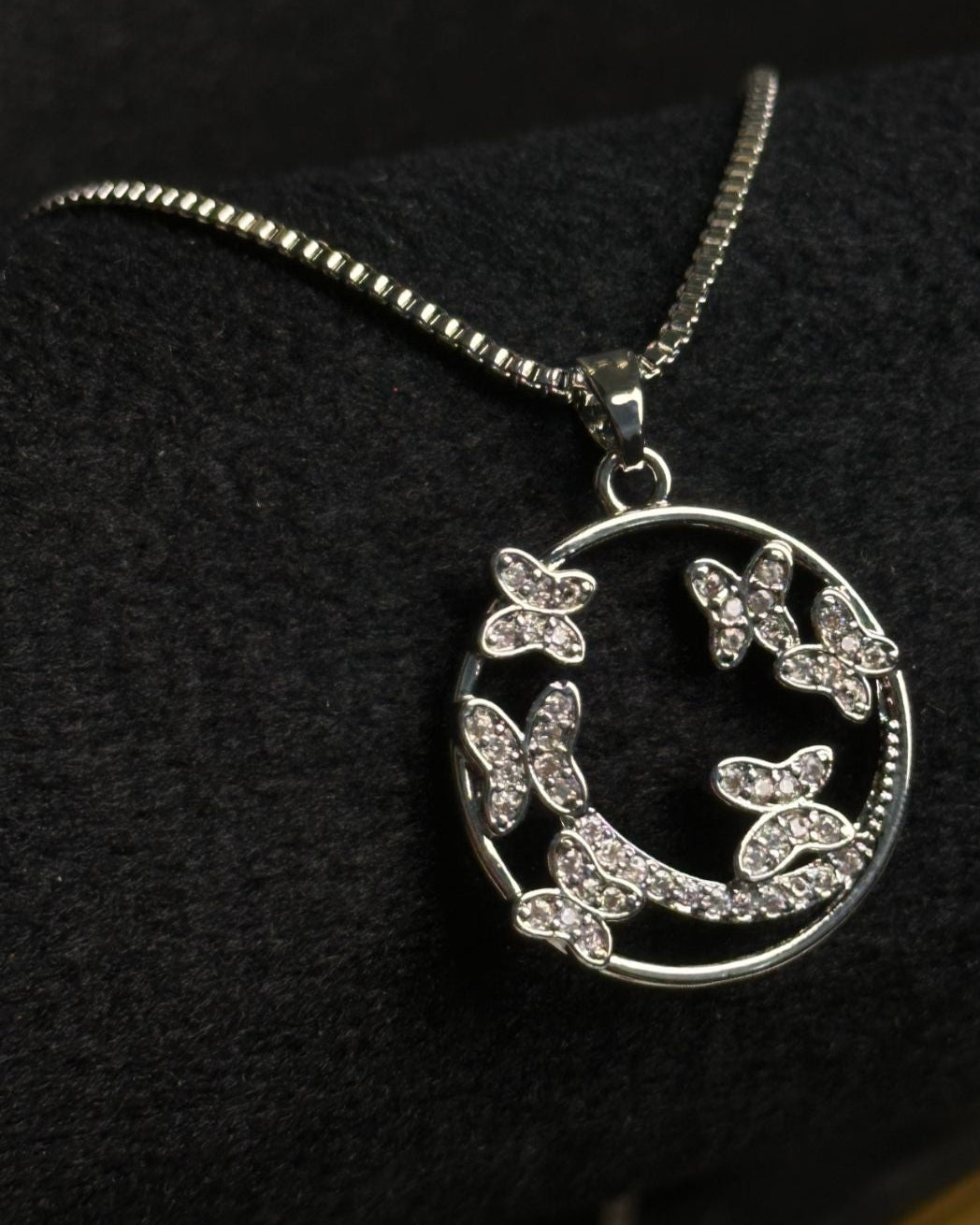 Long Ring Butterfly Necklace