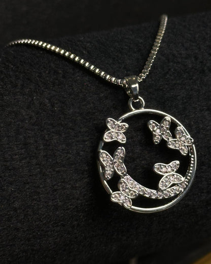Long Ring Butterfly Necklace