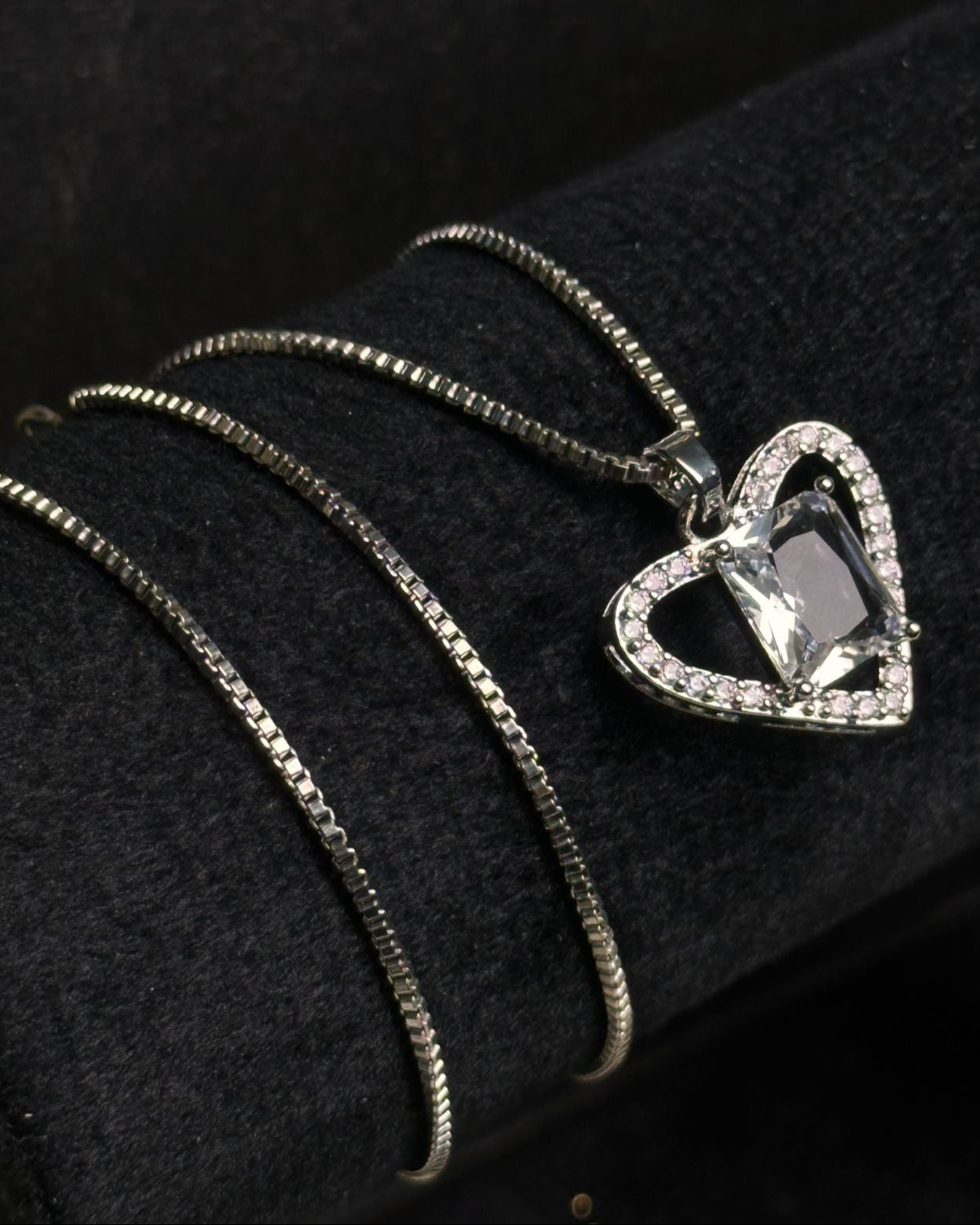 Long White Gem Stone Necklace