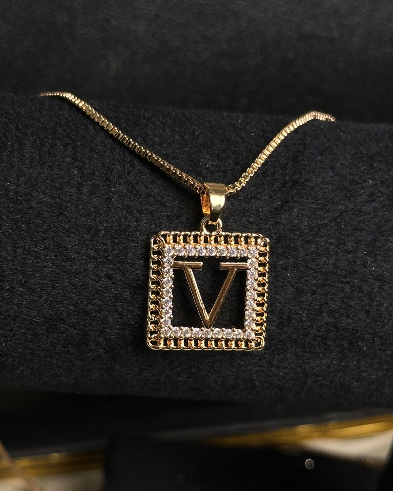 Long Square V Necklace