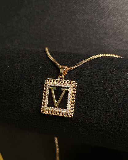 Long Square V Necklace