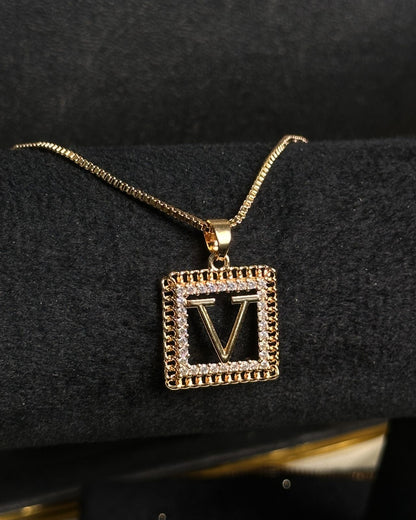 Long Square V Necklace