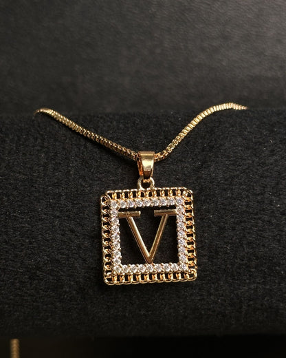 Long Square V Necklace