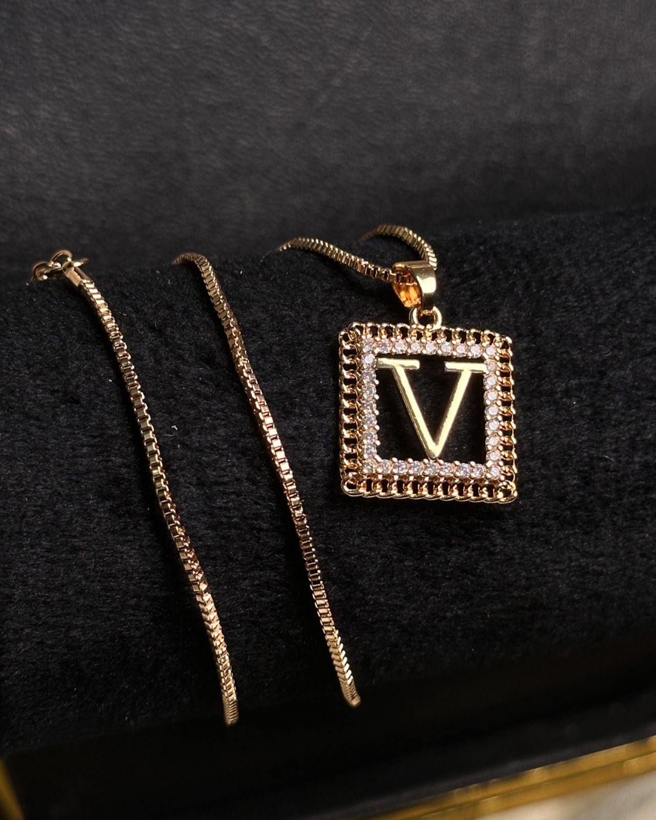 Long Square V Necklace