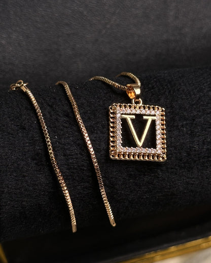 Long Square V Necklace