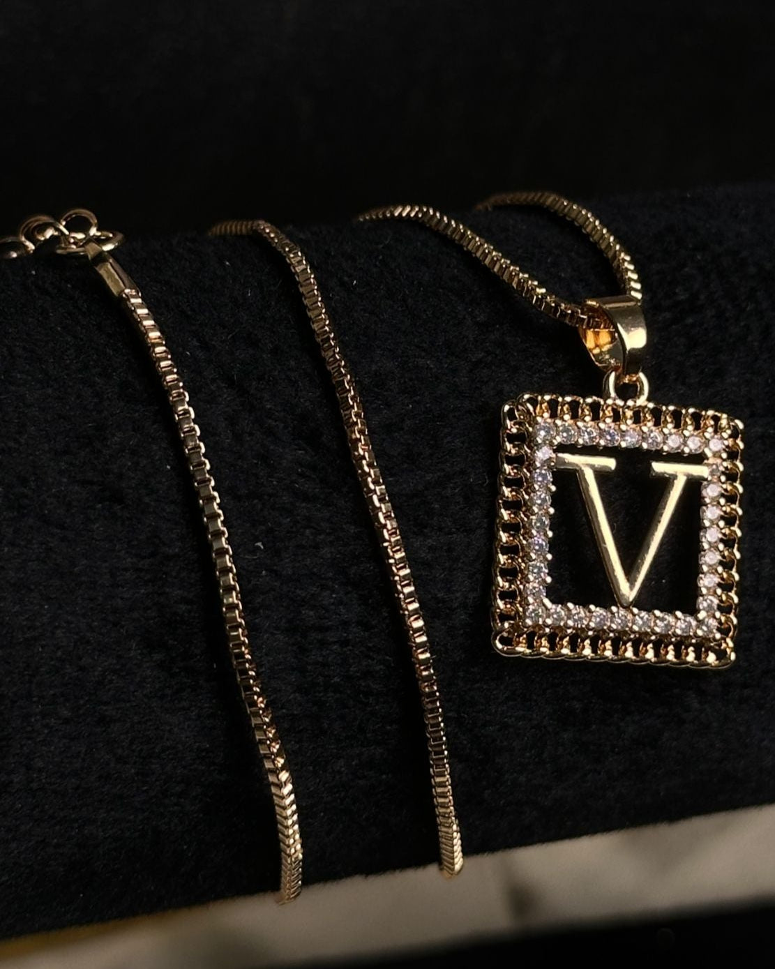 Long Square V Necklace