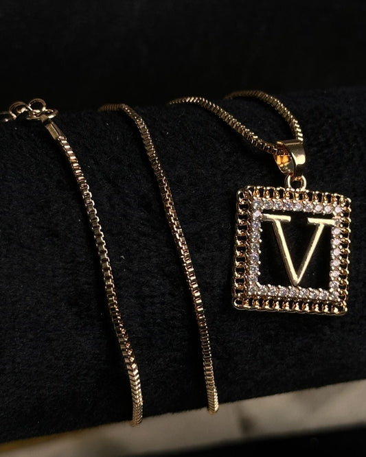 Long Square V Necklace