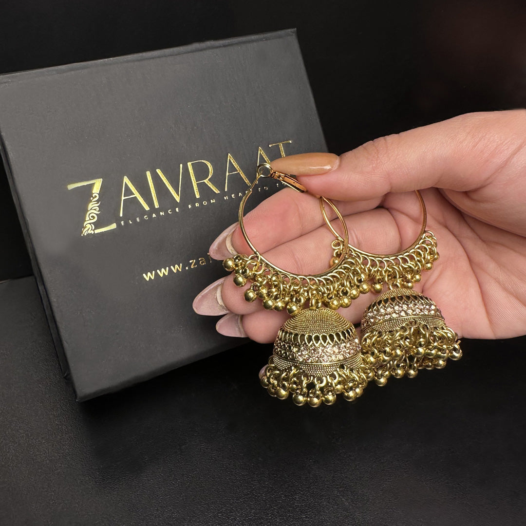 Gold Oxidized  Jhumka