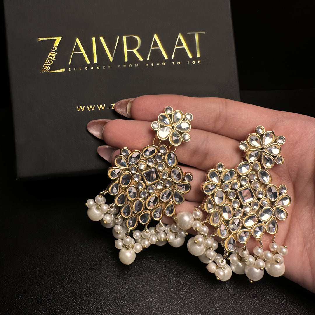 Pearl Kundan Earrings