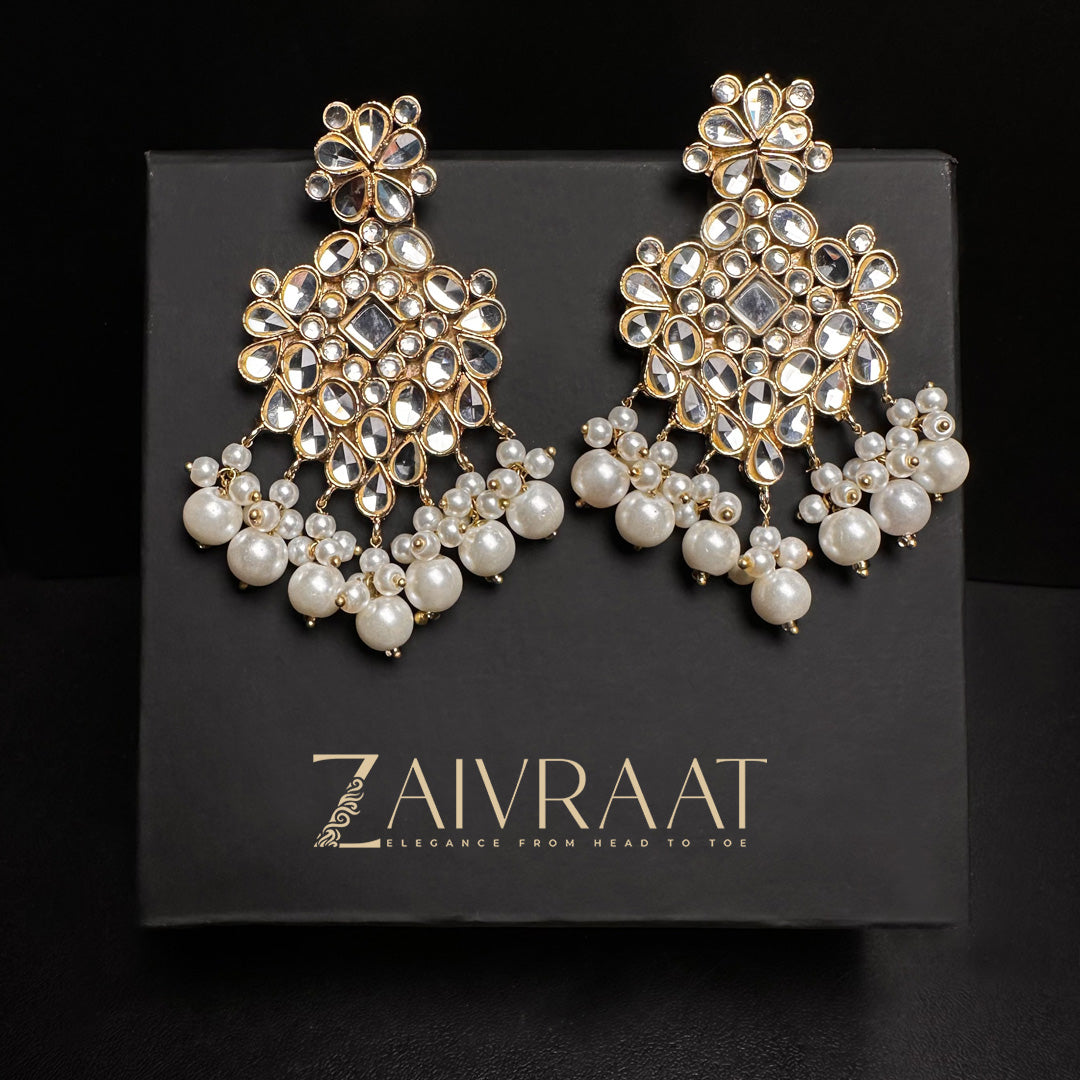 Pearl Kundan Earrings