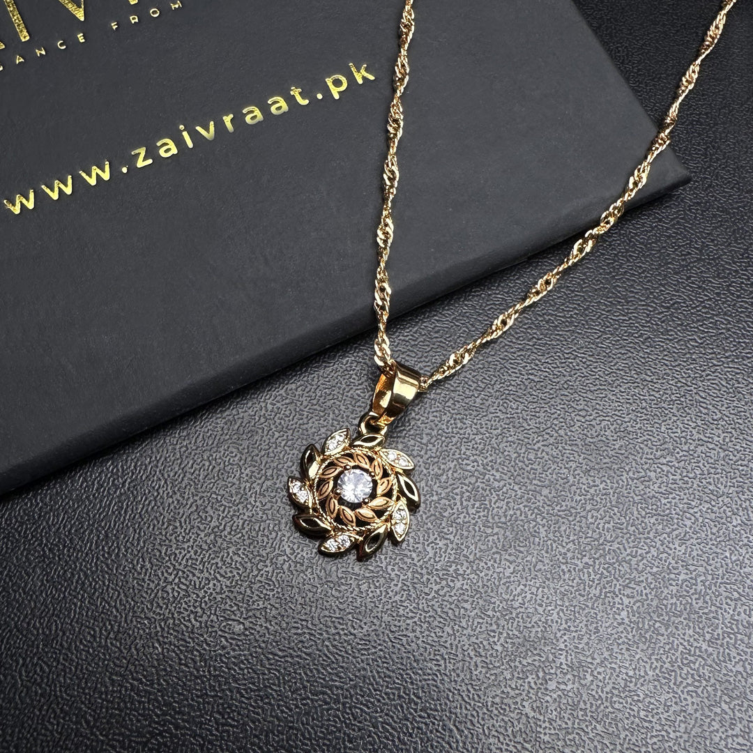 Gold Floral Vine Pendant