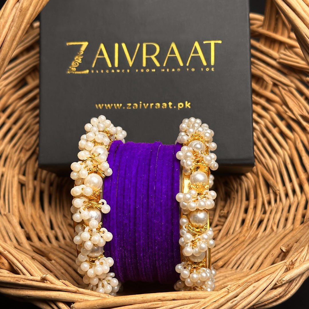 Sohan - Velvet Bangle Set