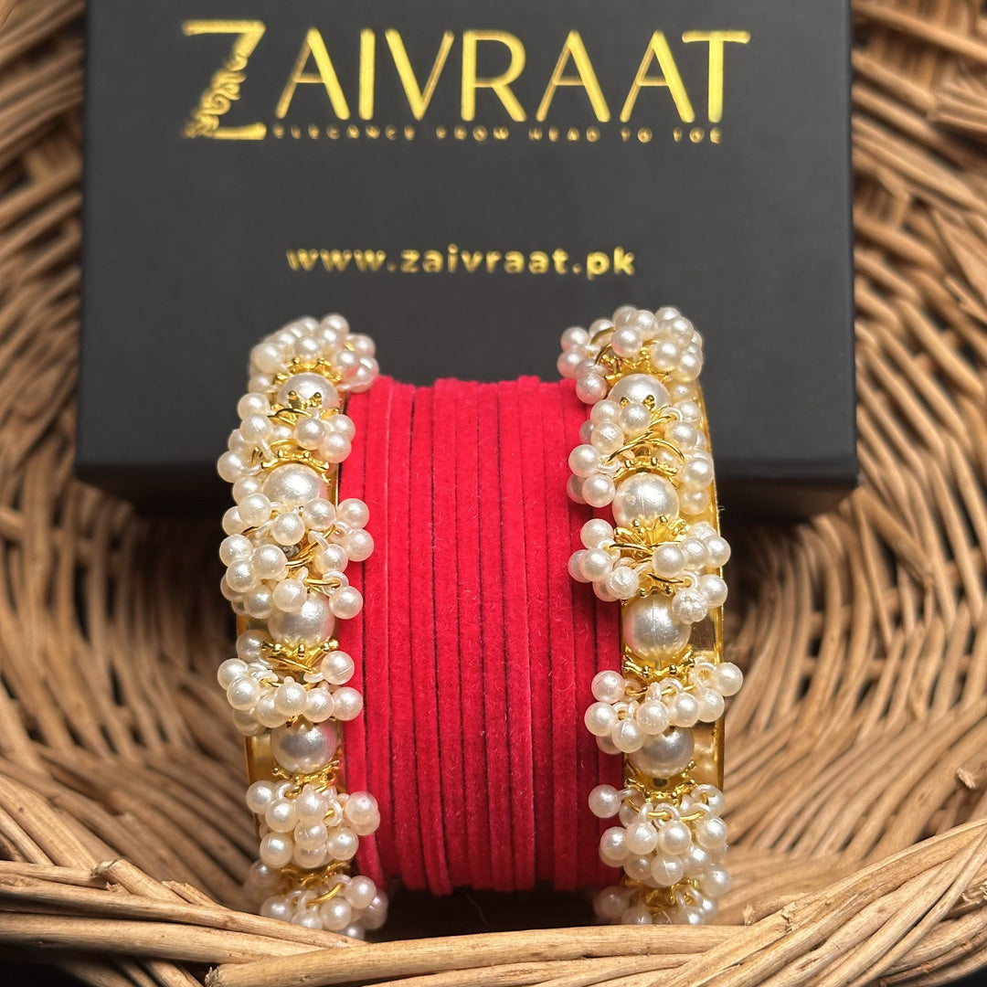 Sohan - Velvet Bangle Set