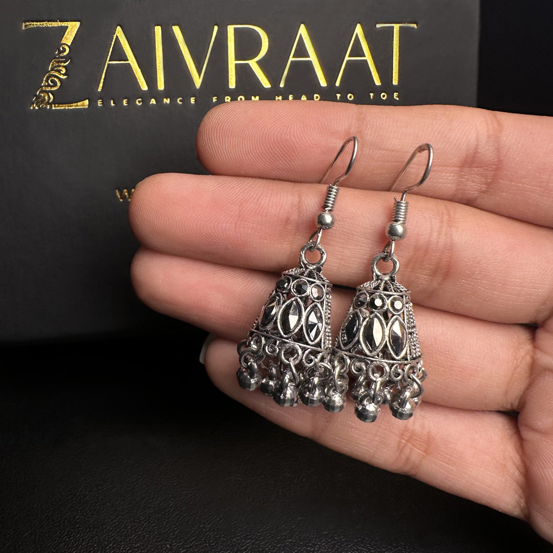 Antique Silver Jhumki