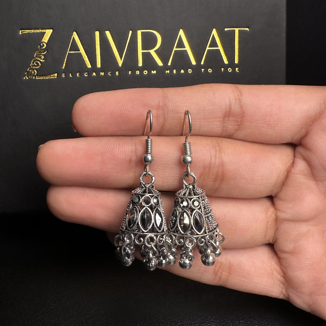 Antique Silver Jhumki