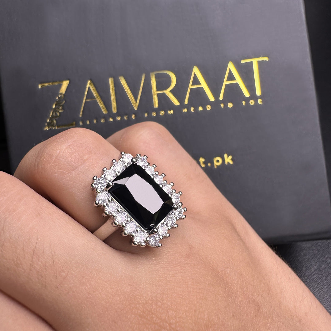 Black Zircon Ring