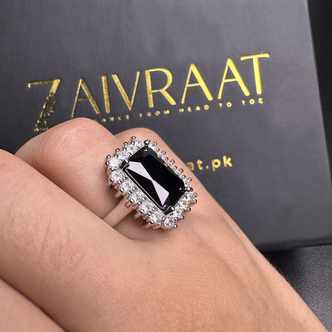 Black Zircon Ring