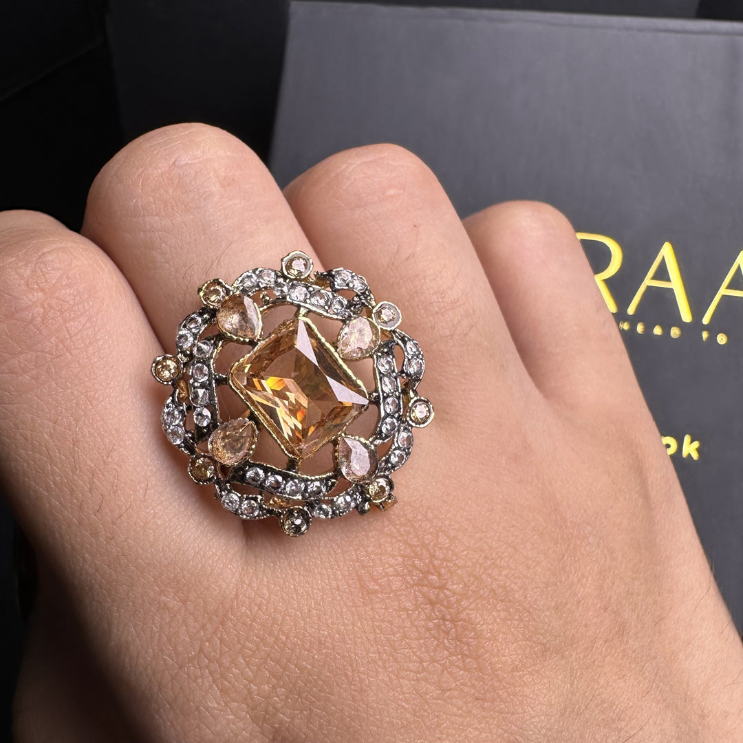 Champagne Stone Zirconic Ring