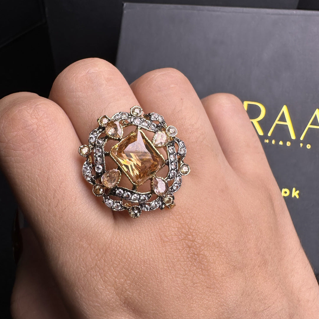 Champagne Stone Zirconic Ring