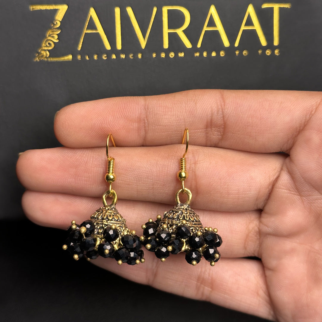 Black Pearl  Antique Jhumki