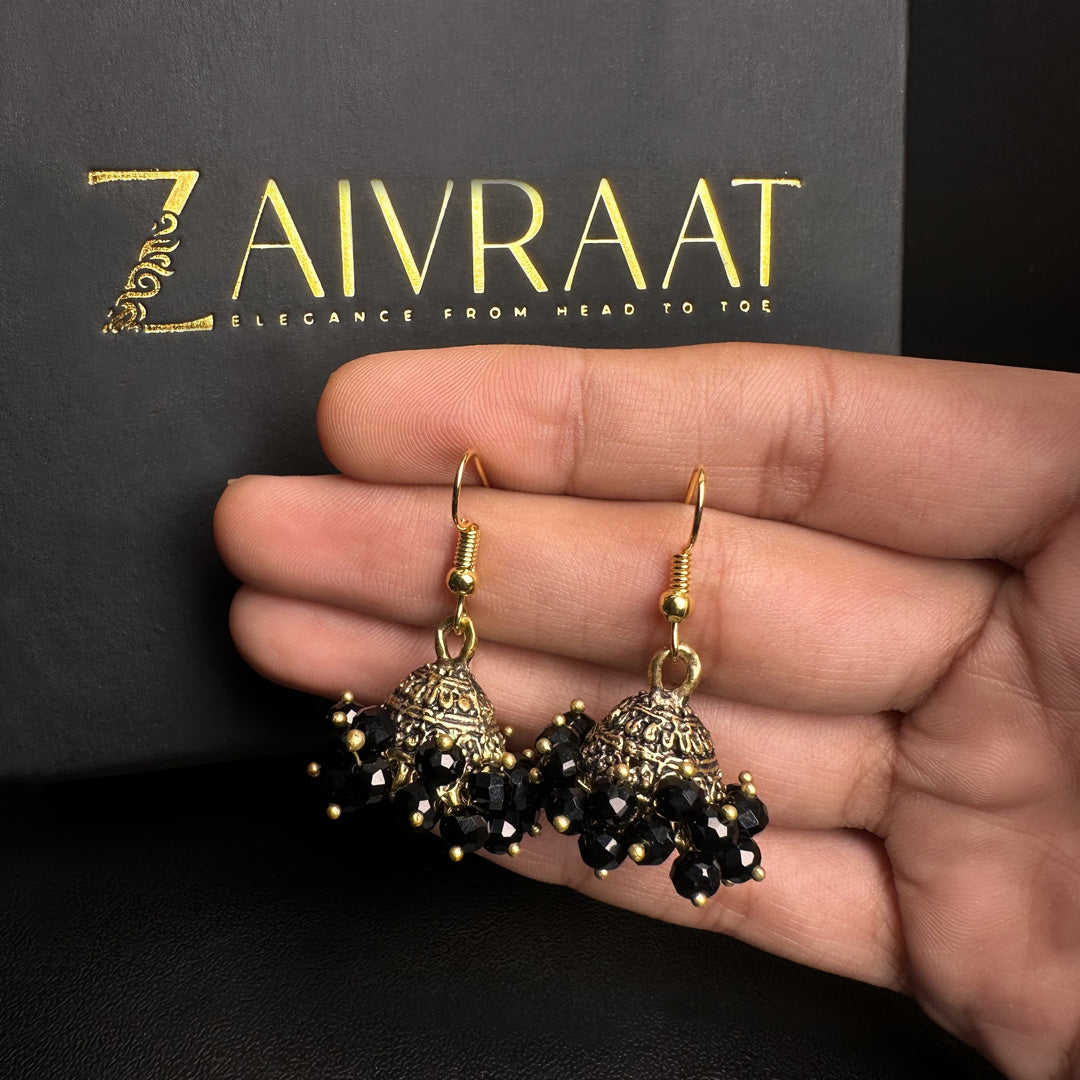 Black Pearl  Antique Jhumki