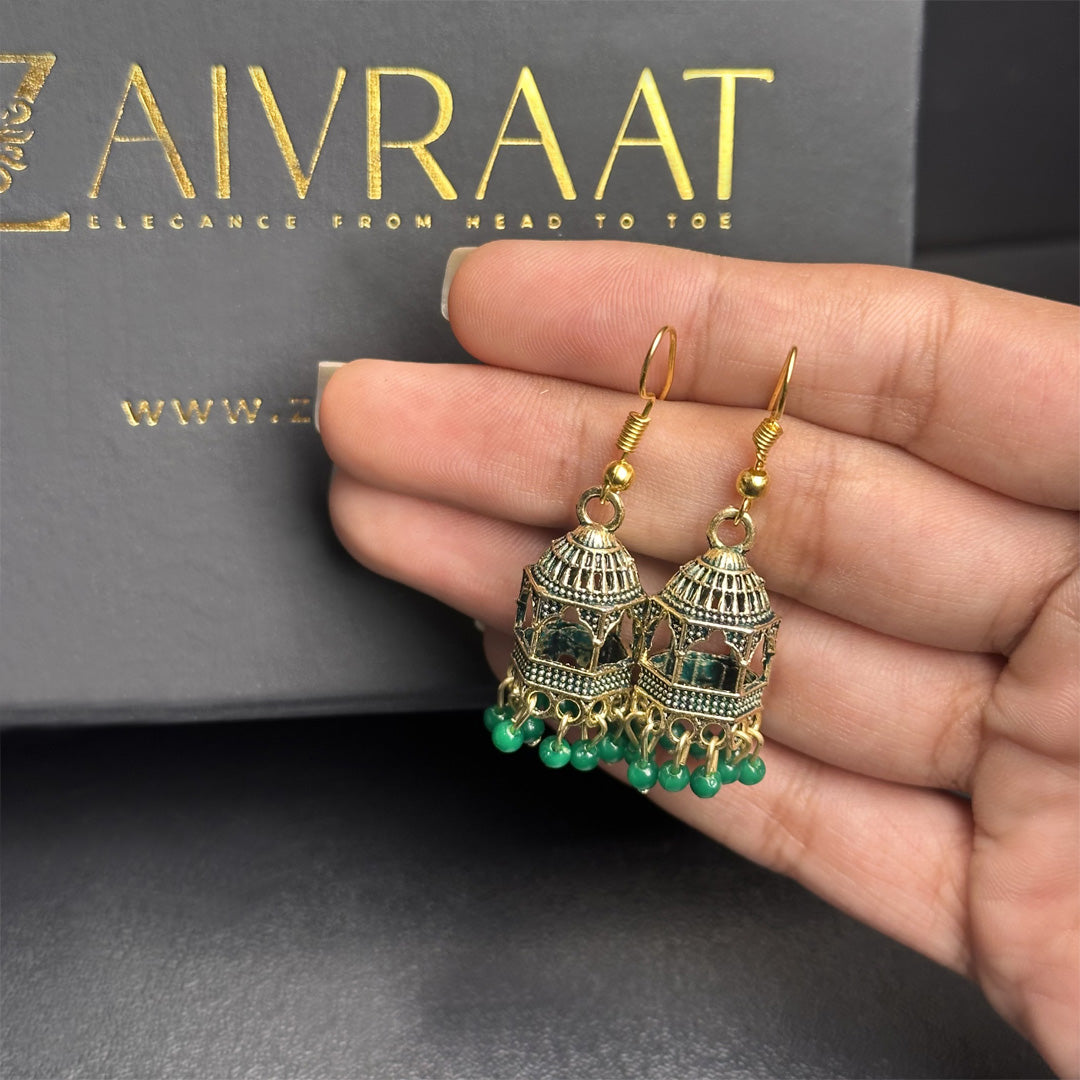 Green Afghani Jhumki