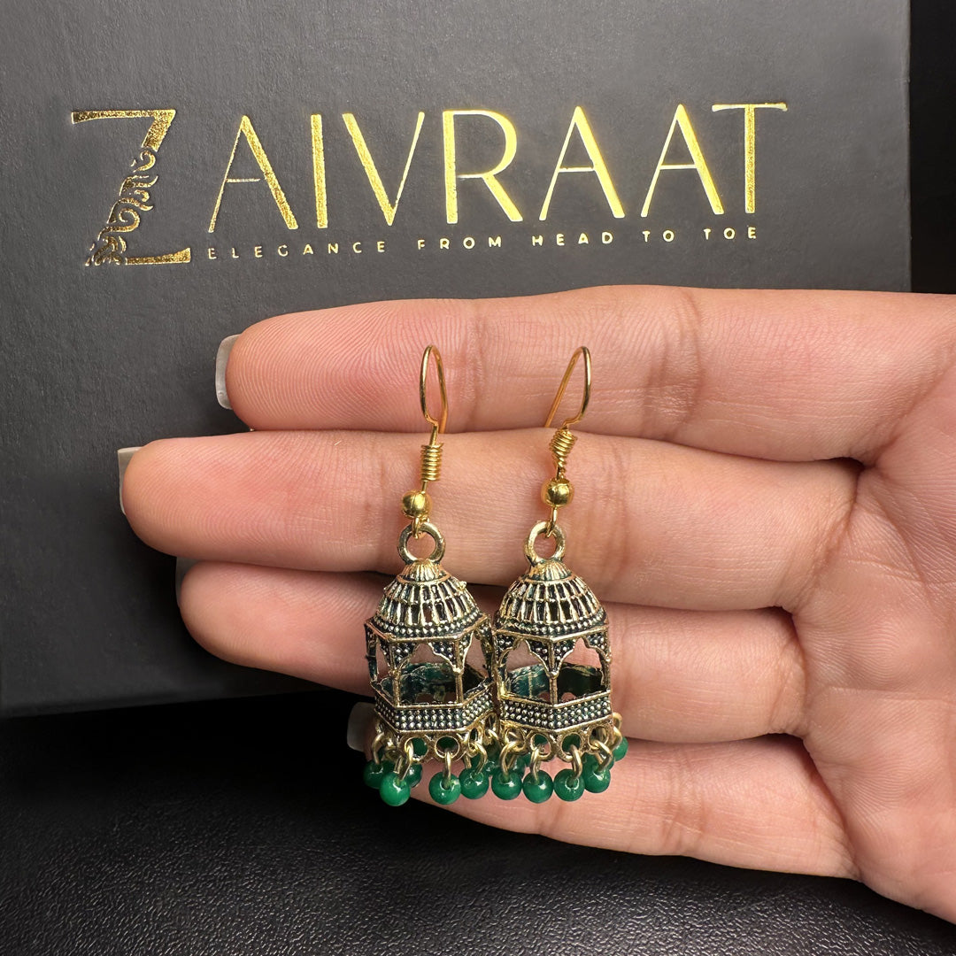 Green Afghani Jhumki