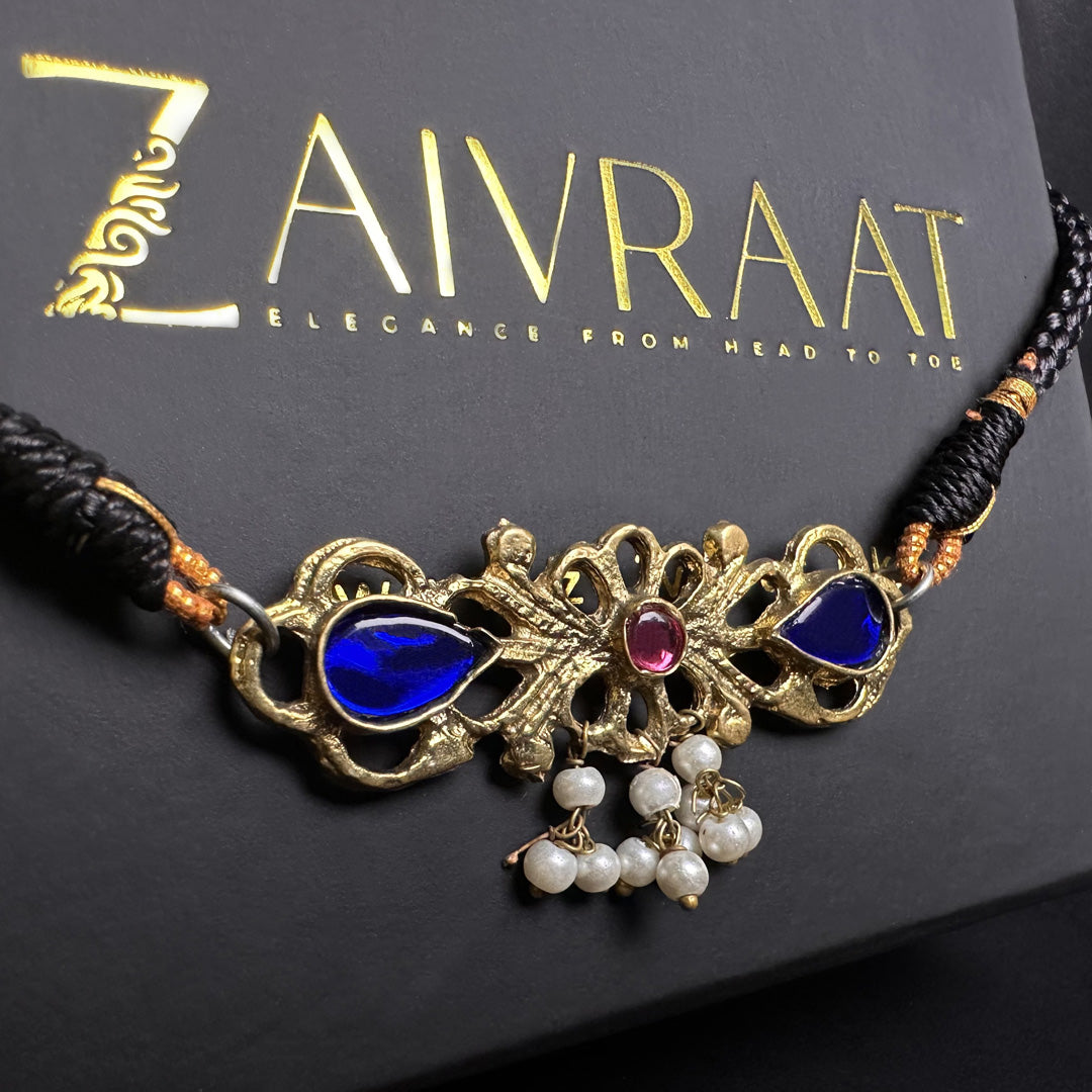 Afghani Choker - Blue