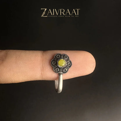 Qulab - Antique Nose Ring (Yellow) - Zaivraat