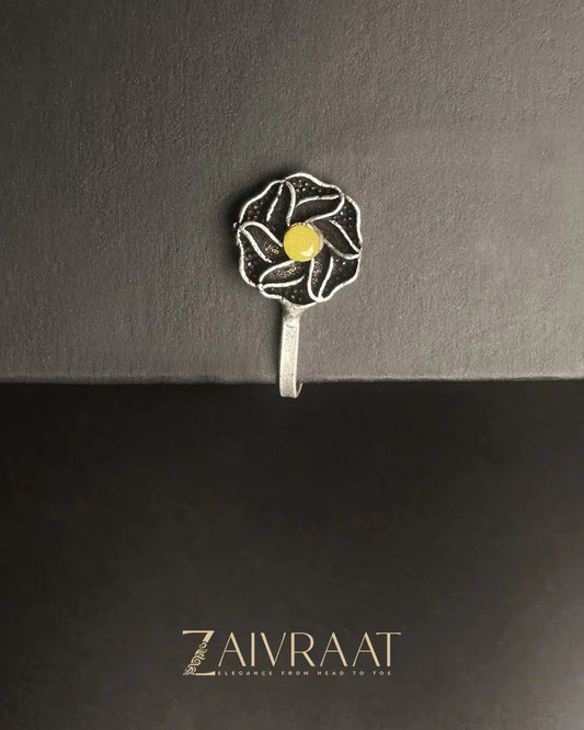 Qulab - Antique Nose Ring (Yellow) - Zaivraat