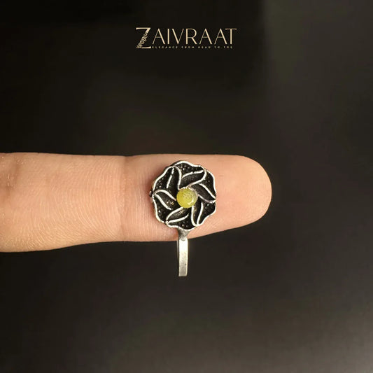 Qulab - Antique Nose Ring (Yellow) - Zaivraat
