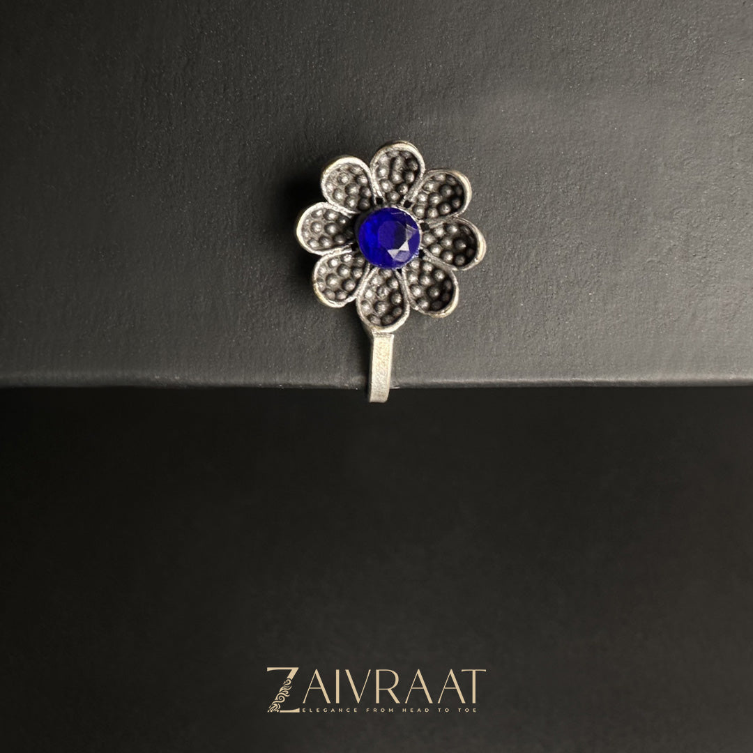 Silver Antique  Nose Pin - 6