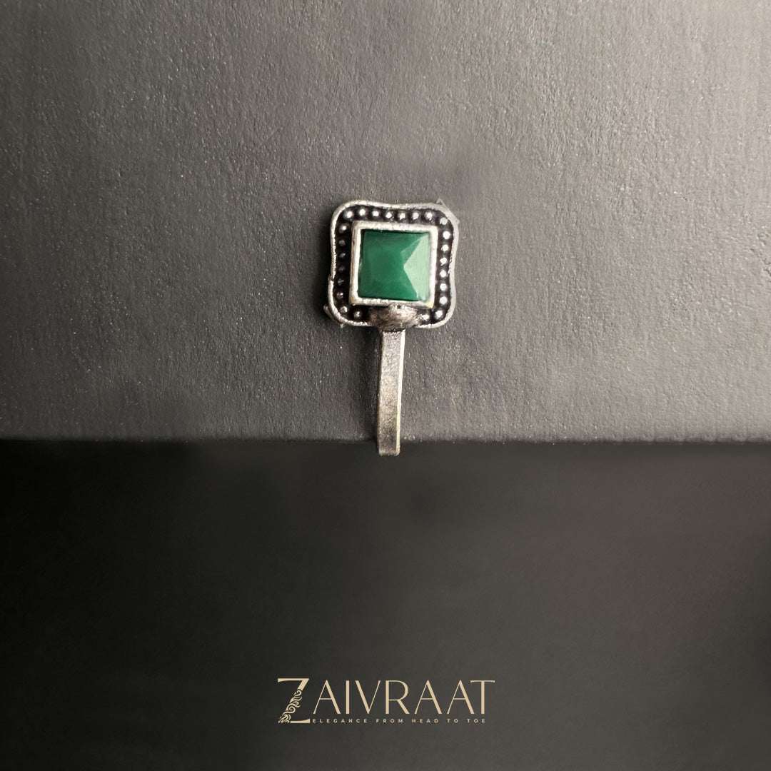 Silver Antique  Nose Pin - 8