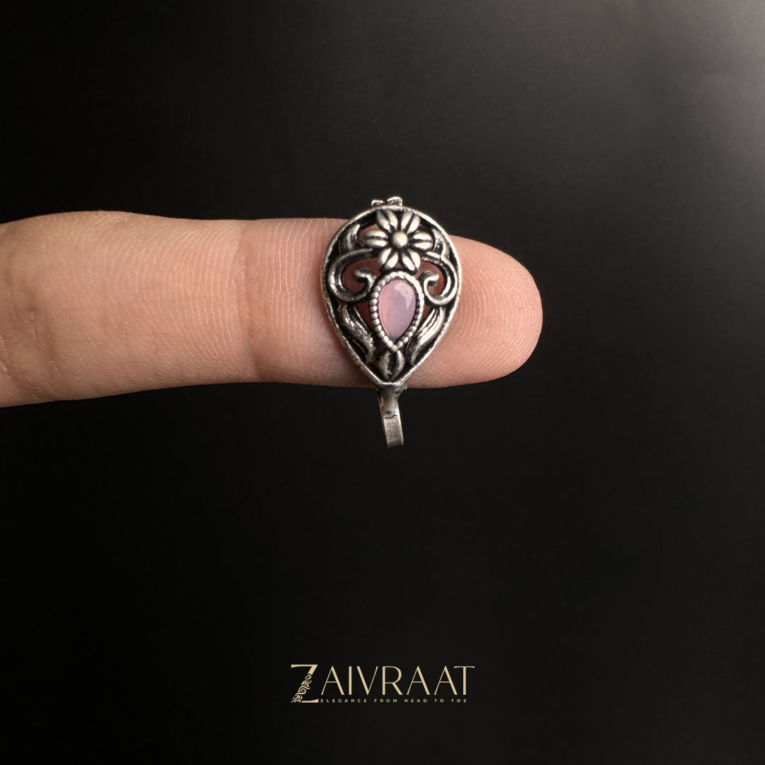 Kalli - Antique Nose Ring (Pink)