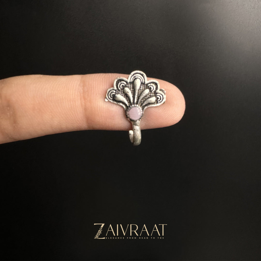 Pankh - Antique Nose ring (Pink)