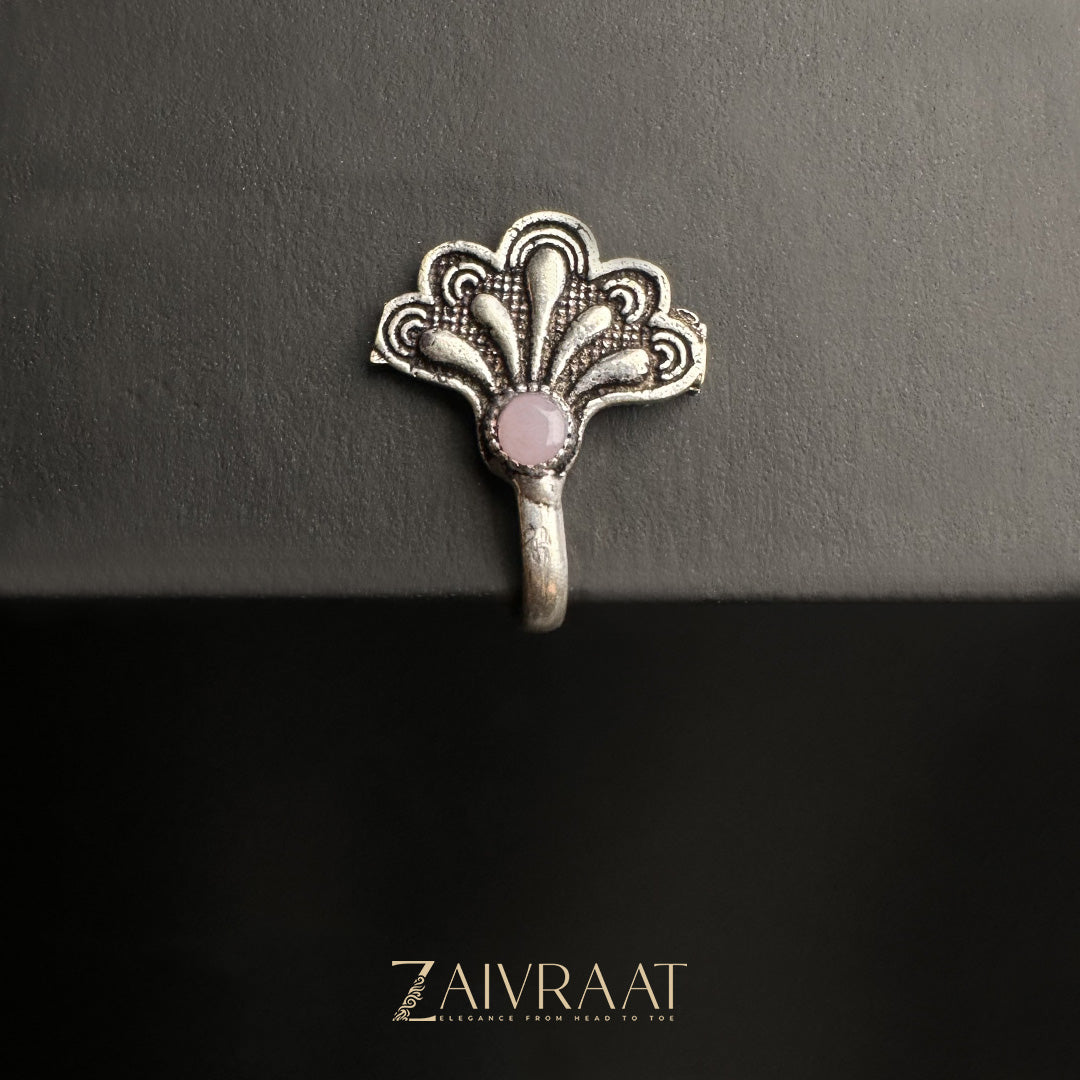 Pankh - Antique Nose ring (Pink)