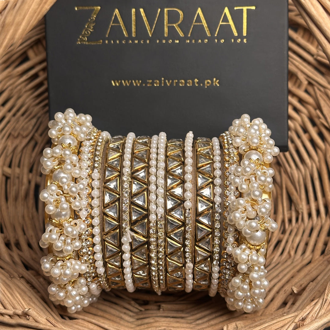 Kirnen - Pearl Luxe Bangles (Triangle)
