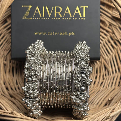 Chaandni - Silver Steel Bangle - Zaivraat