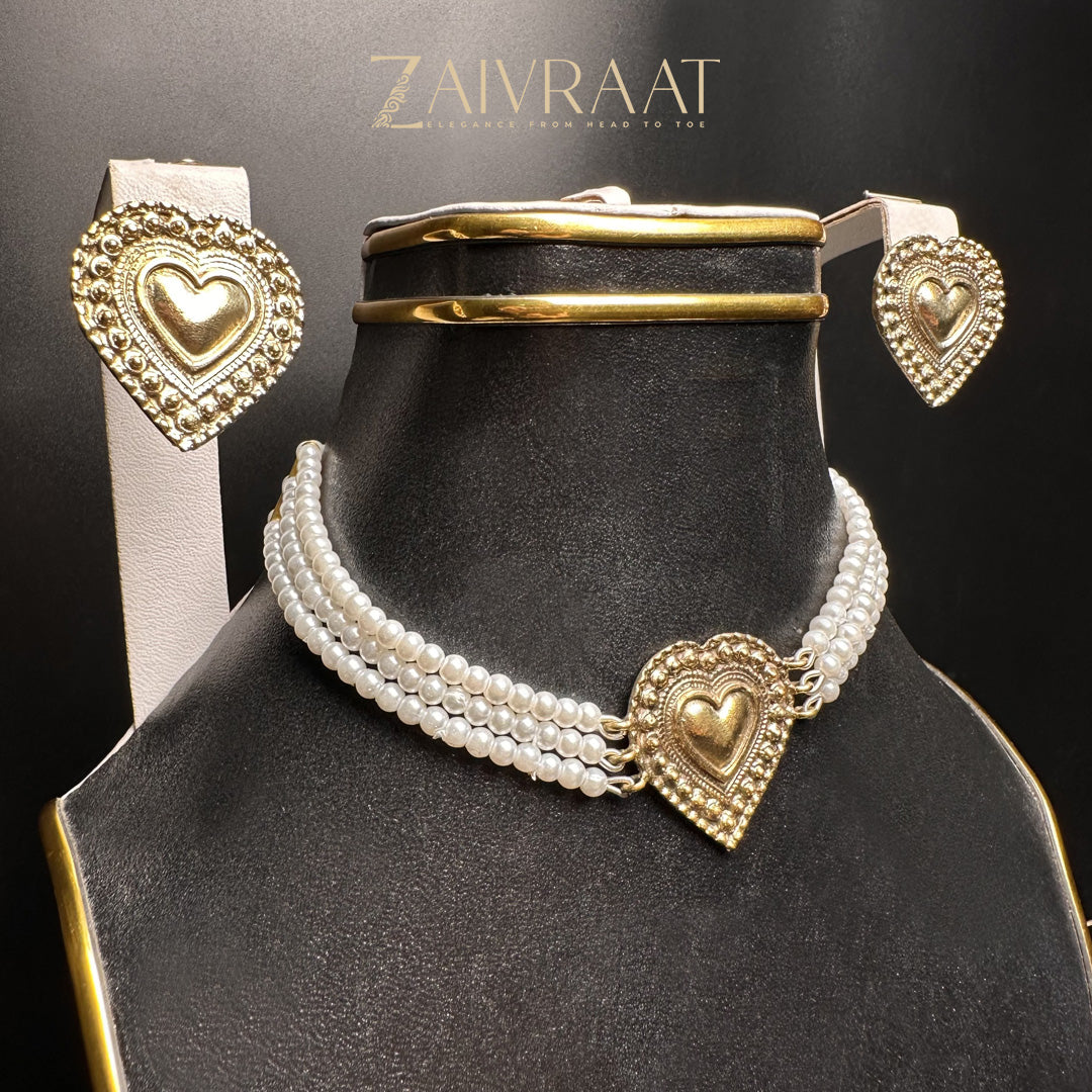 Qalb - Golden Choker Set