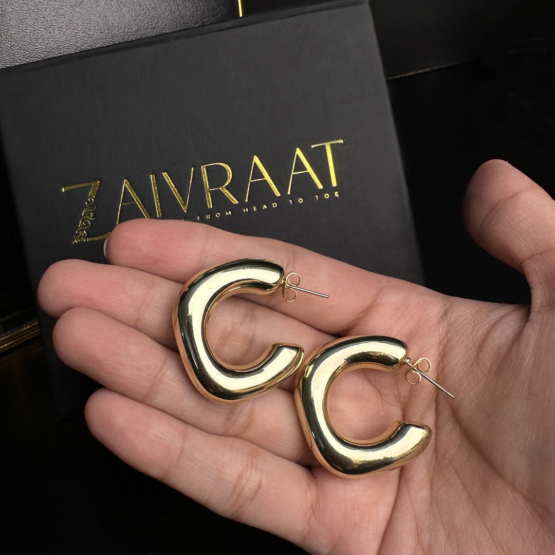 Zeina Gold hoops