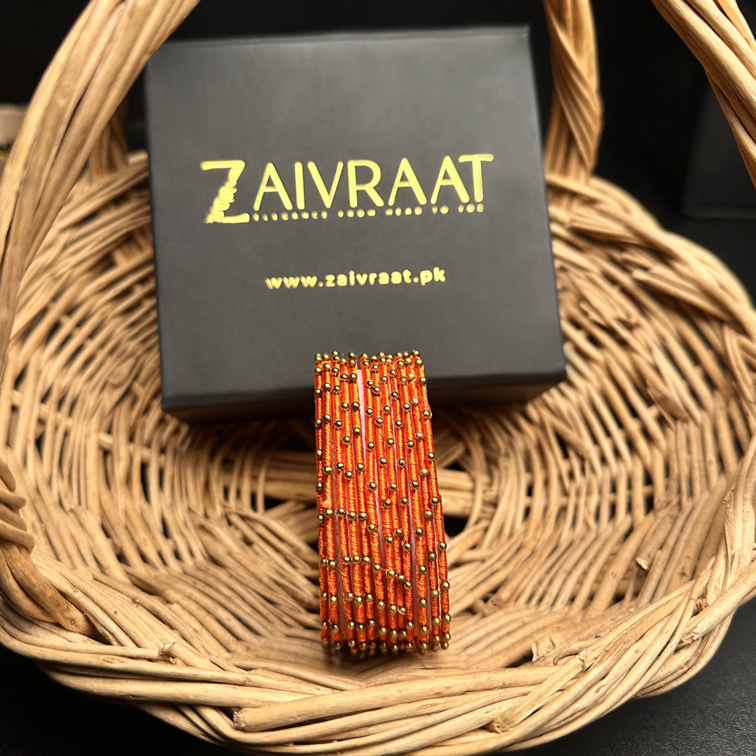 Dotted Resham -  (Orange)