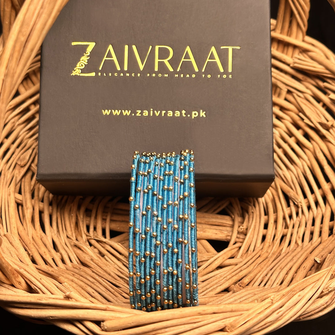 Dotted Resham -  (Blue)