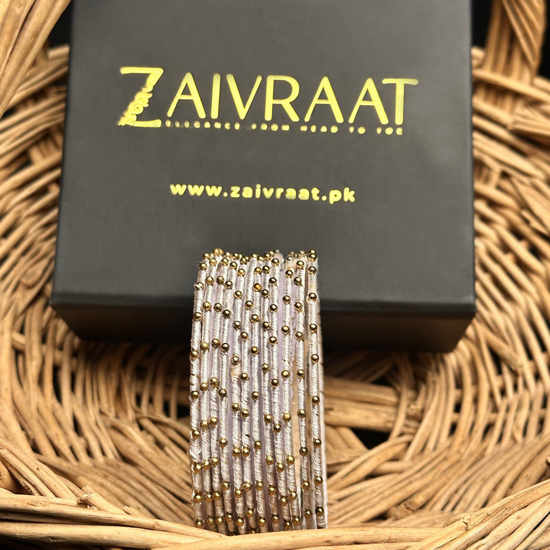 Dotted Resham -  (White)