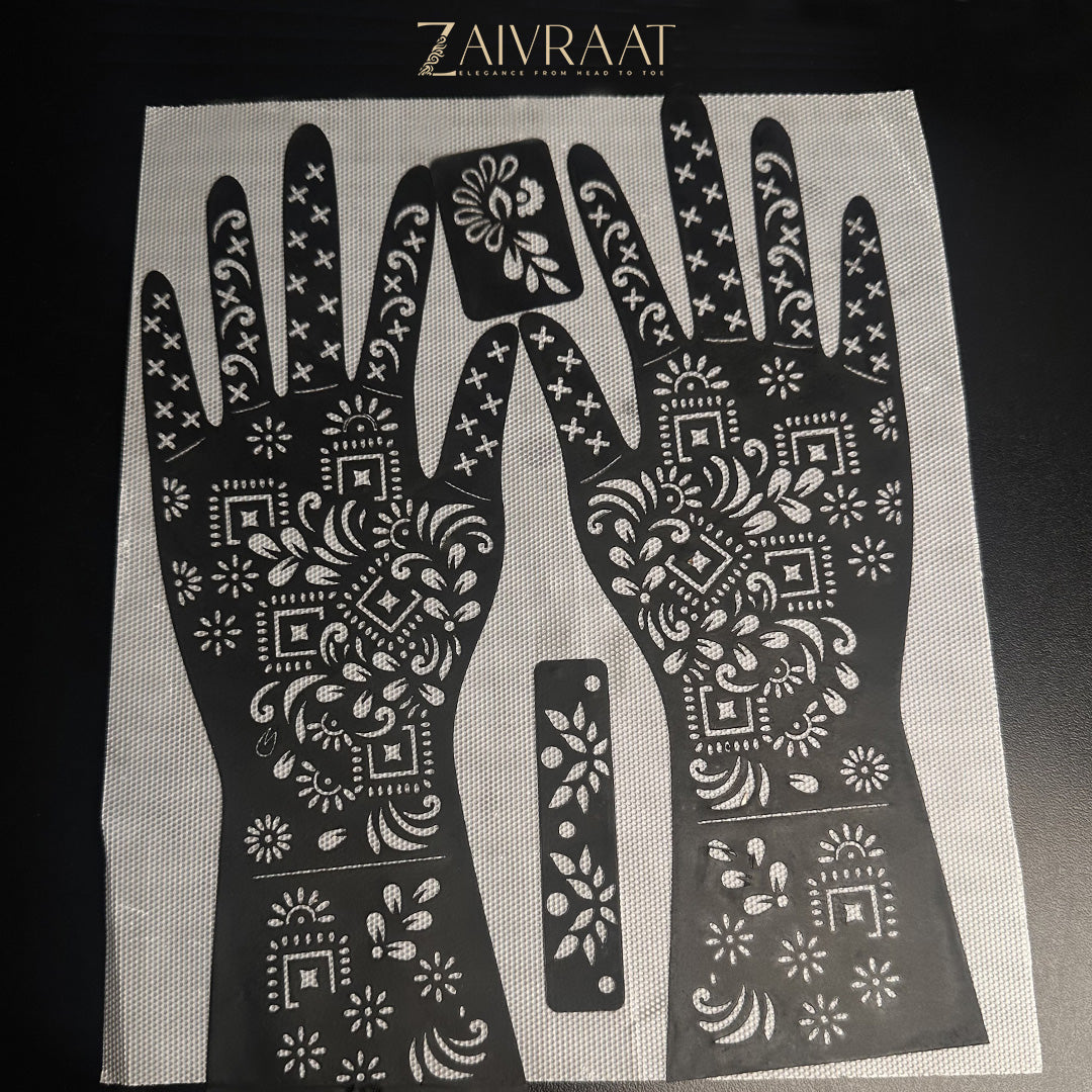 Mehndi stencil design 11
